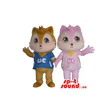See squirrel cartoon stock video clips. Pair Of Cute Squirrels Boy And Girl Cartoon Character Mascot Costume Spotsound Mascots In Canada Us Latin America Sizes L 175 180cm