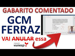 O gabarito está disponível e pode ser retirado no site da fundação vunesp. Gabarito Comentado Especifico Gcm Ferraz De Vasconcelos Vunesp Youtube