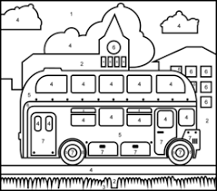 Color By Numbers Lots Bus Crafts London Bus Preschool Arts And Crafts