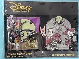 Disney Nightmare Jack Sally Lock Shock Barrel Japan Fantasy Catalog NEW Pin  Set