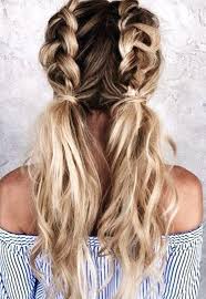 Gather every hair including the french braid and turn them into a ponytail. 27 Cute And Easy Long Hairstyles For School Pinmagz Long Hair Styles Hair Styles Easy Hairstyles For Long Hair