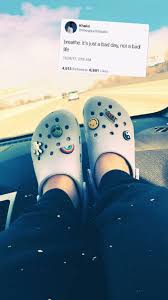 Aesthetic Black Crocs With Charms Jillianstainbrook Insta Cool Crocs Crocs Shoes Crocs