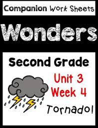 This reading comprehension worksheet teaches students about tornadoes, then asks them questions about what they just read. Wonders Worksheets Centers Unit 3 Week 4 Tornado Second Grade Tpt
