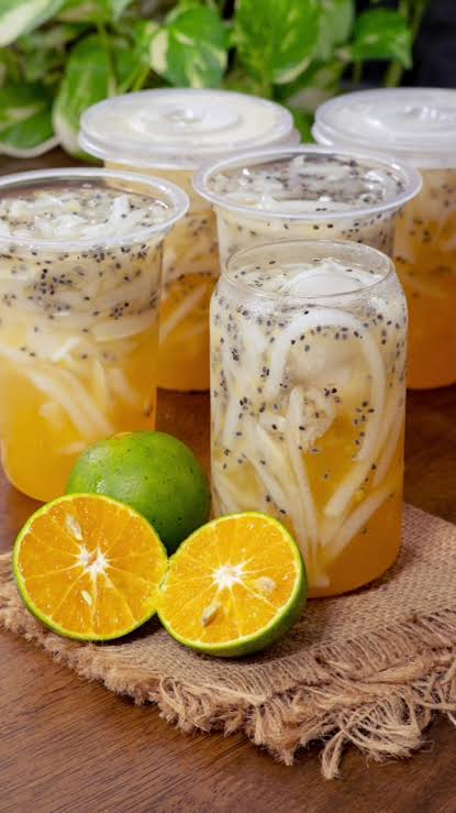 Es kelapa jeruk #eskejer #eskelepajeruk #essegar #idejualan  #idejualanminuman #esjeruk #dapoerlestari #resepmudah