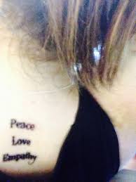 Peace Love Empathy Tattoo Much Love To Kurt Cobain Tattoos Tattoo You Tattoos And Piercings