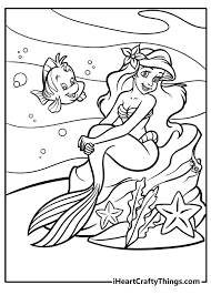printable ariel coloring pages updated 2022
