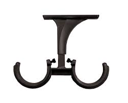 Accessories include medallion holdbacks, scarf rings. 2 5 8 Inch Drop Decorative Double Ceiling Bracket For 1 3 8 Inch Kirsch Designer Metals Non Traverse Poles At Designer Drapery Hardware 44523