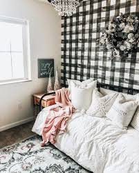 Black And White Buffalo Plaid Bedding Magnolia Home Buffalo Check Black And White Wallpaper Black And White Wallpaper Magnolia Homes White Wallpaper