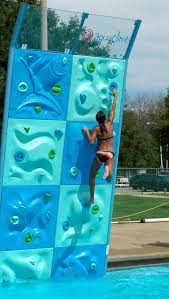 A Gadget For Kinder Gentler Weather Pool Swimming Pools Rock Climbing Wall