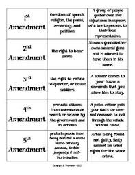 Bill Of Rights I Have Who Has Game 4th Grade Social Studies Social Studies Middle School Social Studies Resources