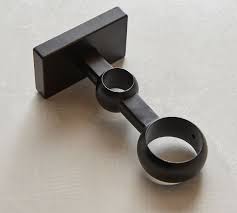Mainstays double curtain rod installation, how to. Antique Bronze Double Curtain Rod Wall Bracket Pottery Barn