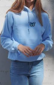 Butterfly Hoodie Light Blue Blue Hoodie Outfit Trendy Hoodies Stylish Hoodies