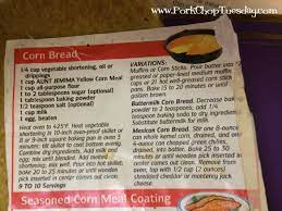 Posts About Cornbread On Pork Chop Tuesday Corn Bread Recipe Aunt Jemima Cornbread Recipe Buttermilk Cornbread