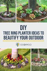 A tree ring creates a defined border around the base of a tree, but the construction and design of the ring can affect the tree's growth. Diy Tree Ring Planter Ideas To Beautify Your Outdoor Godiygo Com