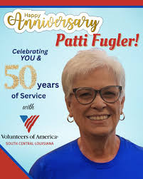 VOASCLA is celebrating our very own Patti Dedon Fugler today as she marks  50 years with the organization! Patti has served as the Executive Assistant  to the President and CEO, working with