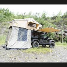 Meist erstreckt sich das dachzelt über das dach. Dachzelt Horntools Desert I 140cm Sandfarben Mit Vorzelt Offroad Reise Zelt Atmungsaktiv Wustentauglich Dachzelte