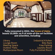The newly built House of Alpha at 105 Westbourne Lane, Ithaca, NY, is now  accepting applications for 2024-2025 residency. Fully renovated in 2024,  the House of Alpha offers over 10,000 sq ft