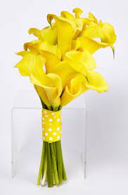 Yellow Calla Lilly Wedding Bouquet Ramos De Lirios Para Boda Boda Lirio Cala Ramo De Calas