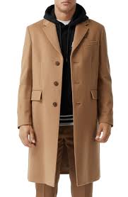 80% vwool, 20% cashmere undercollar. Burberry Hawkhurst Tb Button Wool Cashmere Coat Nordstrom