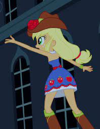 At the fall formal, when twilight is named princess and given the crown, sunset has snips and snails kidnap spike and threatens to destroy the portal to equestria unless twilight gives her the crown. 2055337 Applejack Bare Shoulders Cropped Equestria Girls Equestria Girls Movie Fall Formal Outfits My Little Pony Applejack Applejack Equestria Girls