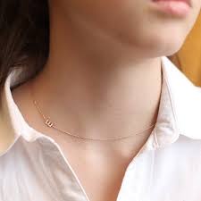 Mini Initial Necklace Sideways Necklace Gold Necklace Letter Etsy Initial Necklace Gold Letters Initial Necklace Gold Sideways Initial Necklace