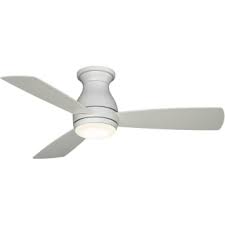 From traditional fans to modern and from small to large find the fan of your dreams. Fanimation Fps8332bmww Matte White Hugh 44 3 Blade Hugger Indoor Outdoor Ceiling Fan Remote Control And Led Light Kit Included Lightingdirect Com