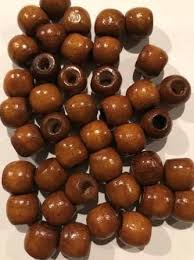 Brown Natural Wooden Hair Beads 3pack Hair Beads Box Braids Beads Braids With Beads