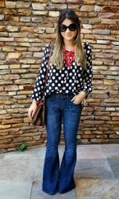 Camisa De Poa Feminina Como Usar Moda It Look De Thassia Com Flare Poa Moda It Look Moda Moda Ideias Fashion