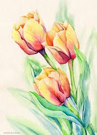 Tulips By Https Www Deviantart Com Alina Kurbiel On Deviantart Tulips Art Flower Art Painting Tulip Painting