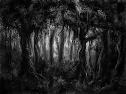 Halloween painted background, gothic, esoteric and mystic concept. Dark Forest Background Drawing Novocom Top