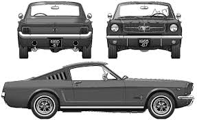 Car Blueprints 1965 Ford Mustang 289 Fastback Coupe Blueprint Ford Mustang Mustang Fastback Mustang