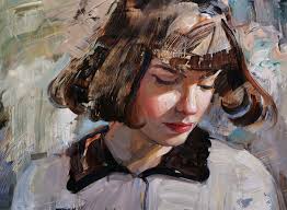 Take me Away” painting the lovely @eve.harper.close with my favorite  @blueridgeoilcolors