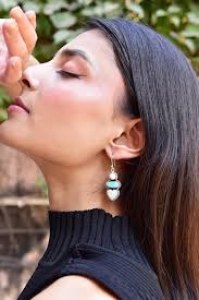 Handmade Aurora Opal Dangle Drop Earrings, Natural Turquoise 925 Sterling  Silver Earring, Pink Conch One of a Kind Earrings for Women