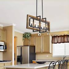 Check spelling or type a new query. Buy Dining Room Chandelier For Kitchen Island 6 Lights Modern Pendant Light Rectangle Wooden Light Fixture With Candle Shaped Bulb Stems 31 5 8 7 13 8 Online In Taiwan B081rmd7mf