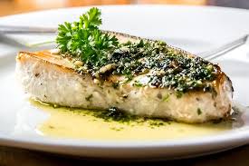 Swordfish steaks are ideal for the grill and are the perfect fish to try for those who aren't seafood lovers with its meaty texture and mild taste. Pan Roasted Swordfish With Garlic Pepper Butter Sauce Recipe
