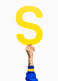 hand holding letter s sign photo free download