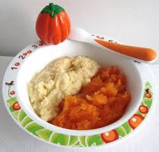 Puree De Courge Muscade Et Semoule Pour Bebe Cubes Petits Pois Puree De Courge Courge Recette Babycook