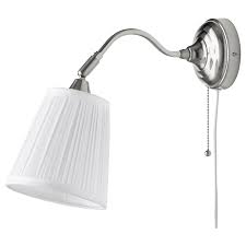 Jansjö led + aläng wall light. Arstid Wall Lamp With Led Bulb Nickel Plated White Ikea