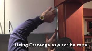 Any gaps due to irregularities in the wall will be covered by the flexible scribe molding. Fastedge As A Scribe Molding Youtube