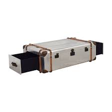 Favorite this post aug 7. 67 Off Restoration Hardware Restoration Hardware Richard Trunk Metal And Leather Coffee Table Tables