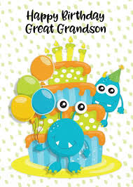 Funny Birthday Wishes For Godson Happy Birthday To Great Grandson Birthday Cake And Monsters Card Ad Affiliate Great Birthday Happy Birthday Grandson Nephew Birthday Happy 5th Birthday