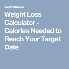 Weight Loss Calculator Calories Needed To Reach Your Target Date Weight Loss Weight Calculator