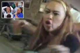 Moment Phil Foden's mum is put in handcuffs after she's kicked out of club  for drunkenly flipping cap off man's head