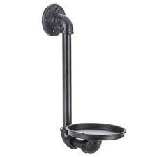Black candle pillar candle holder for home, hotel, round hurricane wall sconce candle stand. Black Industrial Pipe Wall Sconce Hobby Lobby 1654185