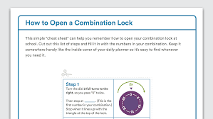 How To Open A Combination Lock School Locker