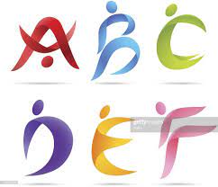 Illustration Of Abstract People Like Alphabet Logo Design Art Dance Logo Alphabet Illustration