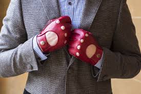 Gloves 5 1021 Waverley Leather Two Tone Driving Glove In Berry Red Leather Gloves Stylish Gloves Driving Gloves Men