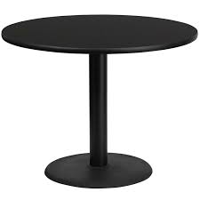 42 Round Black Laminate Table Top With 24 Round Table Height Base Laminate Table Top Mahogany Dining Table Dining Table