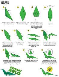 Disney The Good Dinosaur Arlo Origami Craft Instructions Mama Likes This The Good Dinosaur Origami Crafts Origami T Rex