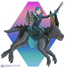 Drawing I Made Of My Character Glowtail And Ravager Ready For Adventure On Abberation Playark Survival evolved tips and tricks.